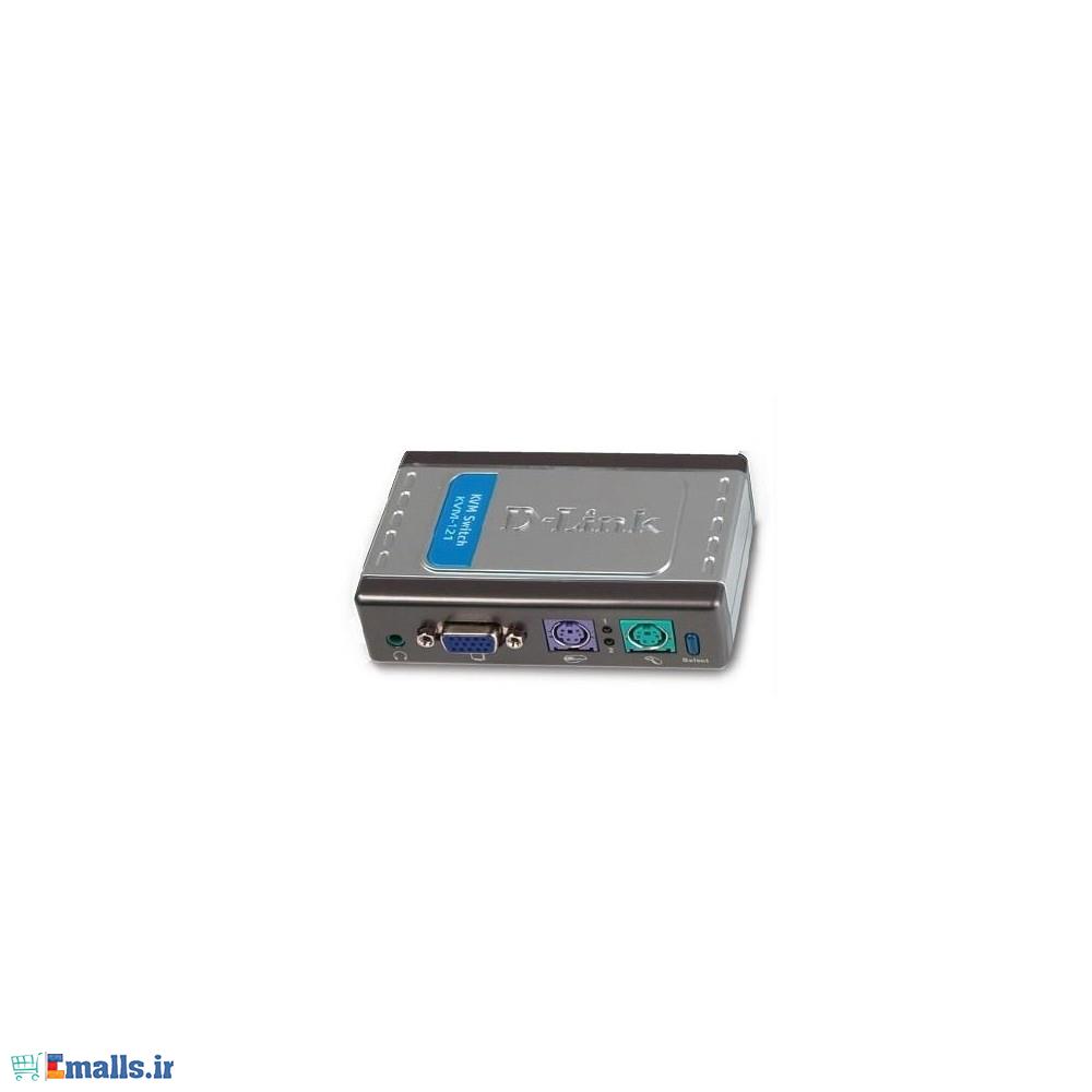 سوییچ 2 پورت KVM همراه با پشتیبانی از صدای دی-لینک مدل KVM-121 D-Link KVM-121 2-Port KVM Switch with Audio Support